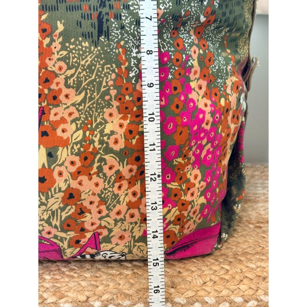 Vintage III Parcel Loop NYC XL Canvas Duffel Weekender Bag Woodland Floral - Picture 7 of 12
